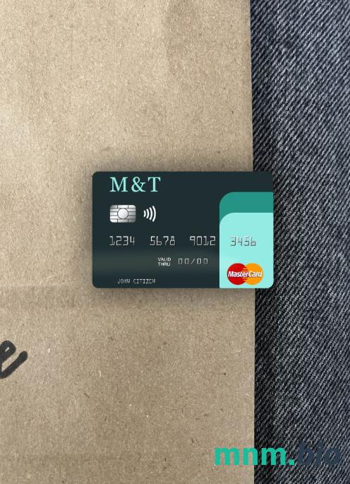USA M&T bank wygląd zdjęcia mastercard skan PSD + zdjęcie